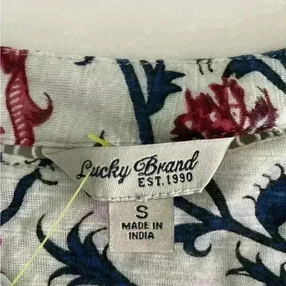 Lucky Brand Multicolor Unique Asian Design Top size small. - Picture 3 of 3